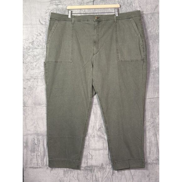 Old Navy Green Cropped Ankle Utility Pants Size 26 - Picture 1 of 12